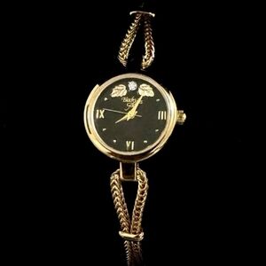 12K Blk Hills Gold Leaves w/ Diamond & Gold Rope Band